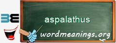 WordMeaning blackboard for aspalathus